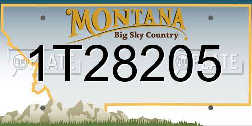 1T28205 Montana License Plate