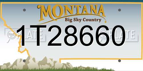 1T28660 Montana License Plate
