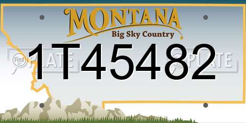 1T45482 Montana License Plate