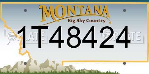 1T48424 Montana License Plate