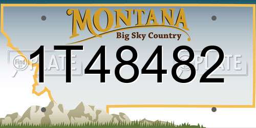 1T48482 Montana License Plate
