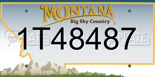 1T48487 Montana License Plate