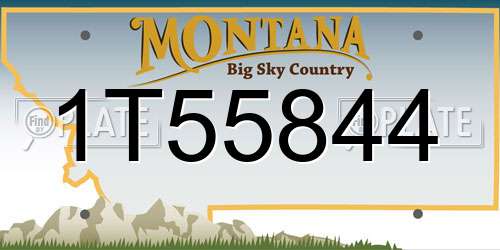 1T55844 Montana License Plate