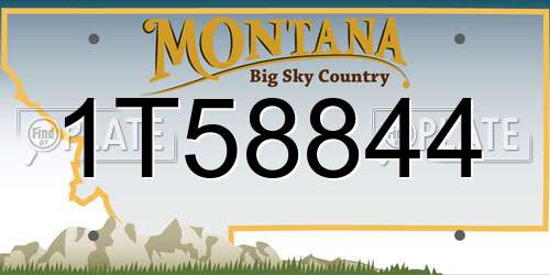 1T58844 Montana License Plate