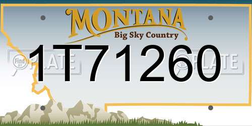 1T71260 Montana License Plate
