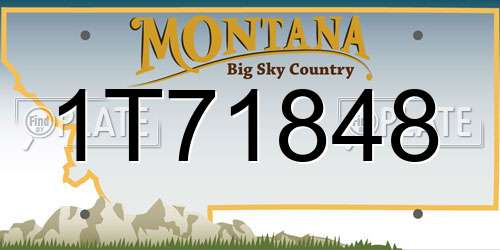 1T71848 Montana License Plate