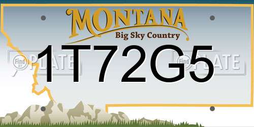 1T72G5 Montana License Plate