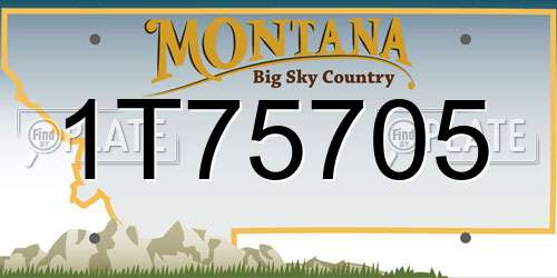 1T75705 Montana License Plate