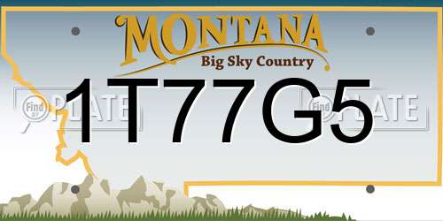 1T77G5 Montana License Plate