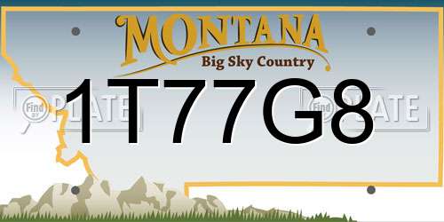 1T77G8 Montana License Plate