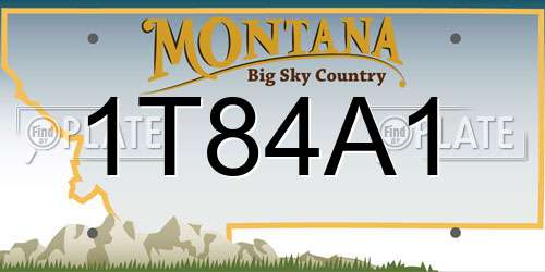 1T84A1 Montana License Plate