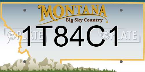 1T84C1 Montana License Plate