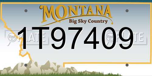 1T97409 Montana License Plate