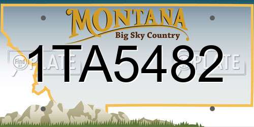 1TA5482 Montana License Plate