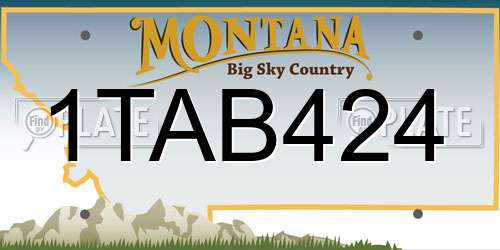 1TAB424 Montana License Plate