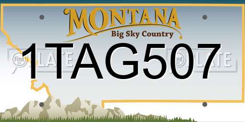 1TAG507 Montana License Plate