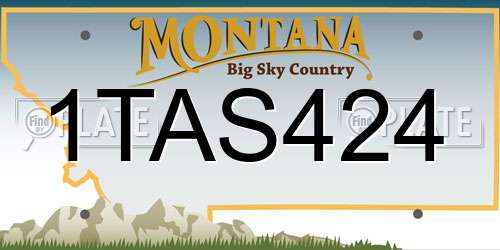 1TAS424 Montana License Plate