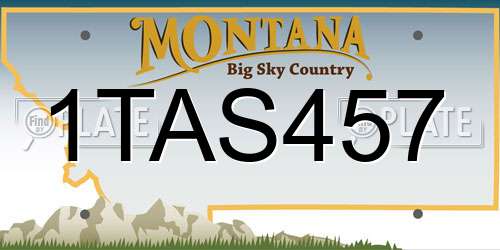 1TAS457 Montana License Plate