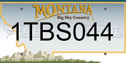 1TBS044 Montana License Plate