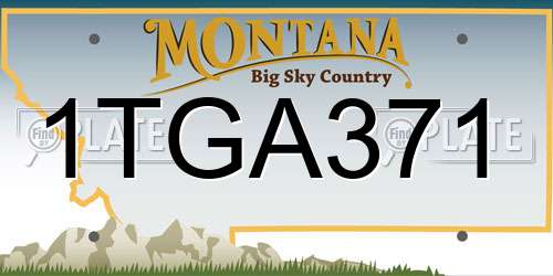1TGA371 Montana License Plate