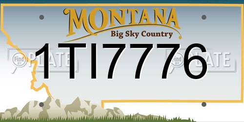 1TI7776 Montana License Plate