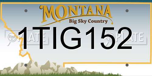 1TIG152 Montana License Plate