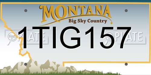 1TIG157 Montana License Plate