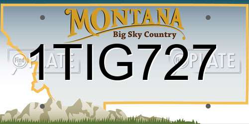 1TIG727 Montana License Plate