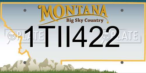 1TII422 Montana License Plate