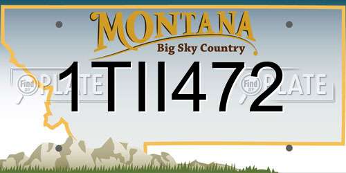 1TII472 Montana License Plate