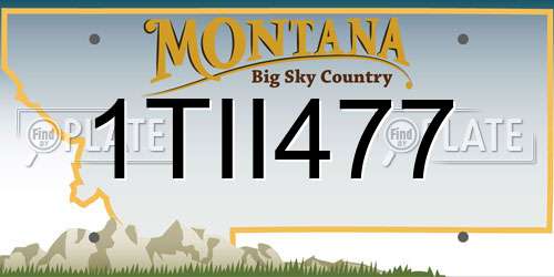 1TII477 Montana License Plate