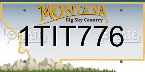 1TIT776 Montana License Plate