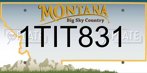 1TIT831 Montana License Plate