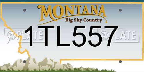 1TL557 Montana License Plate