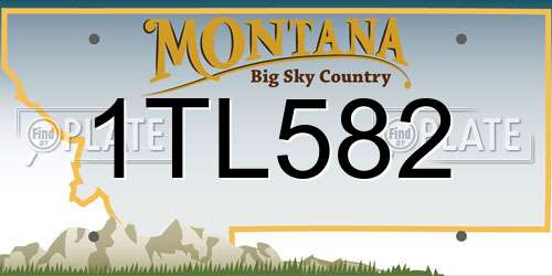 1TL582 Montana License Plate