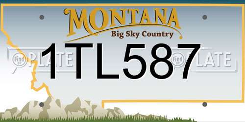 1TL587 Montana License Plate