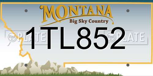 1TL852 Montana License Plate