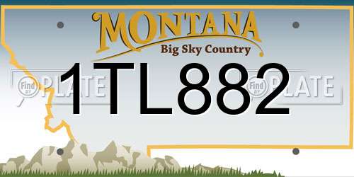 1TL882 Montana License Plate