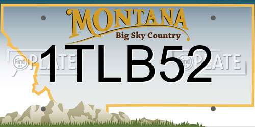 1TLB52 Montana License Plate