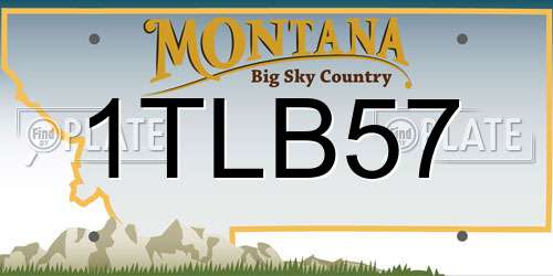1TLB57 Montana License Plate