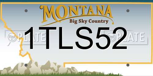 1TLS52 Montana License Plate