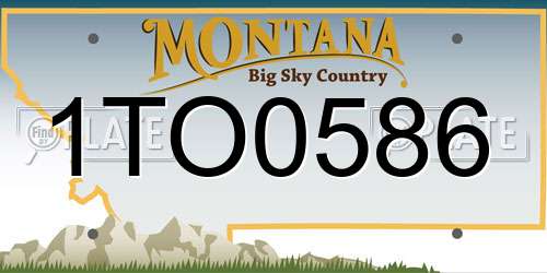 1TO0586 Montana License Plate