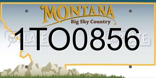 1TO0856 Montana License Plate