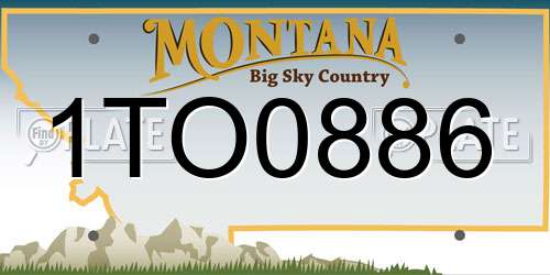 1TO0886 Montana License Plate