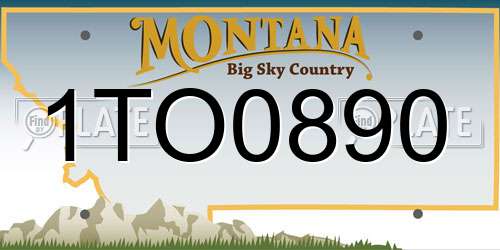 1TO0890 Montana License Plate