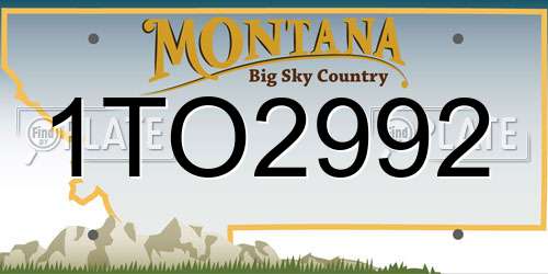 1TO2992 Montana License Plate