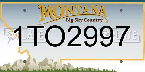 1TO2997 Montana License Plate