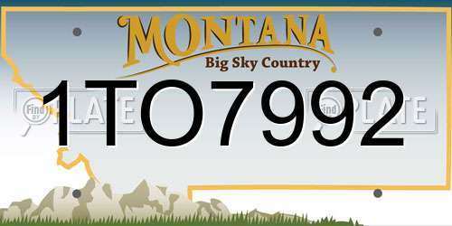 1TO7992 Montana License Plate