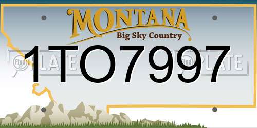 1TO7997 Montana License Plate