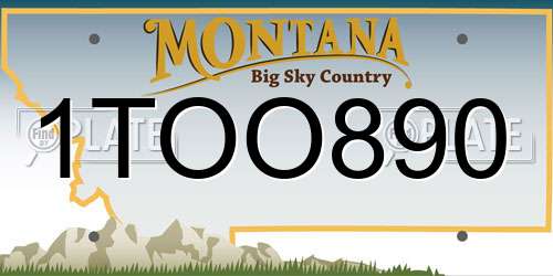 1TOO890 Montana License Plate